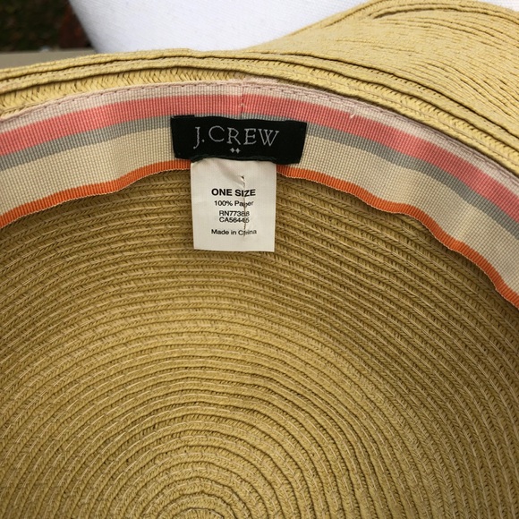 J Crew Factory Classic Straw Hat Floppy Beach Sun - Picture 4 of 6